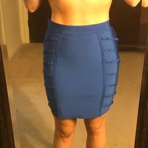 Blue bandage skirt